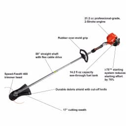 ECHO SRM-225I 21.2 cc 2-Stroke Gas Straight Shaft Trimmer thumbnail 2