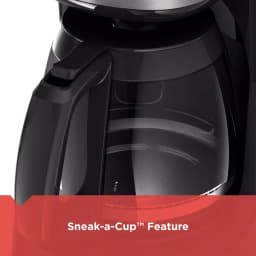 BLACK+DECKER 12-Cup Programmable Drip Coffee Maker with QuickTouch Panel and Evenstream Showerhead, Black thumbnail 7