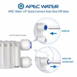 APEC Water Systems APEC Auto Shut Off Valve with 1/4 in. Quick Connect for Reverse Osmosis Water Filtration Systems thumbnail 2