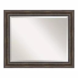 Amanti Art 33.5 in. W x 27.5 in. H Rustic Pine Framed Rectangular Bathroom Vanity Mirror thumbnail 4