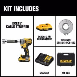 DEWALT 20V MAX XR Brushless Cordless Cable Stripper Kit with 20 Bushings, Battery & Charger thumbnail 2