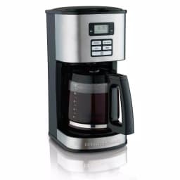 Hamilton Beach 12-Cup Programmable Drip Coffee Maker with Bold Brew Setting, Black and Stainless Steel thumbnail 1