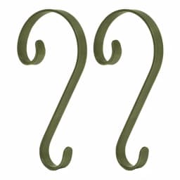 Haute Decor 6 in. Antique Brass Stocking Scroll Holders, 2-Pack thumbnail 1