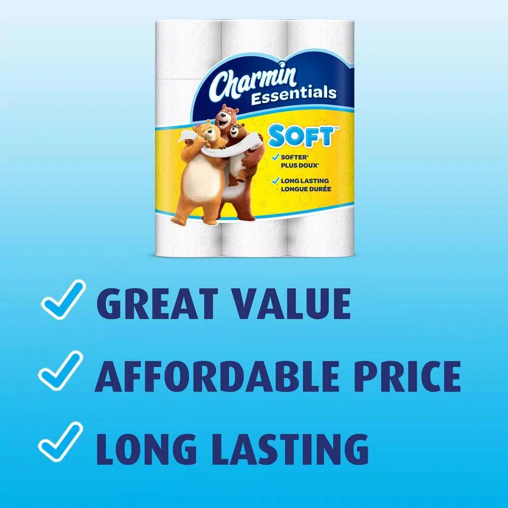 Charmin Essentials Soft 2-Ply Toilet Paper, 48 Giant Rolls