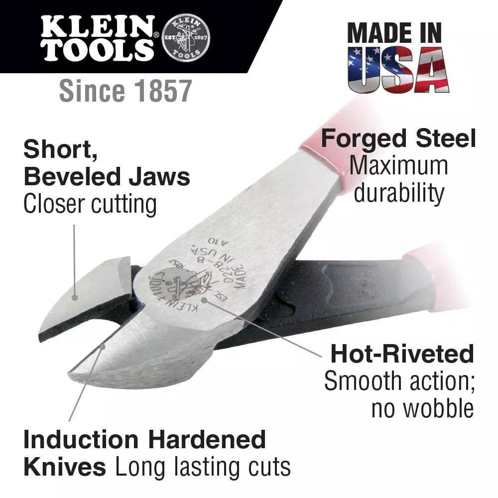 Klein Tools 8 in. Hi-Viz Glow-in-the-Dark Diagonal Cutting Pliers
