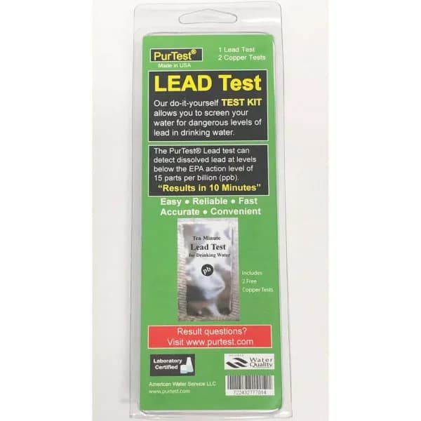 PurTest Lead Test Kit for Drinking Water - Lab Certified