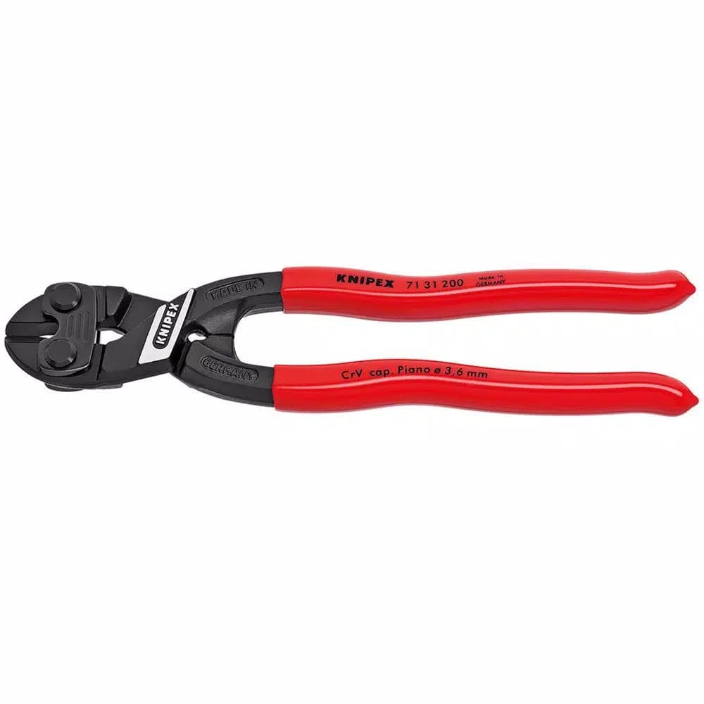 KNIPEX 8 in. High Leverage CoBolt Mini Bolt Cutters with Notch