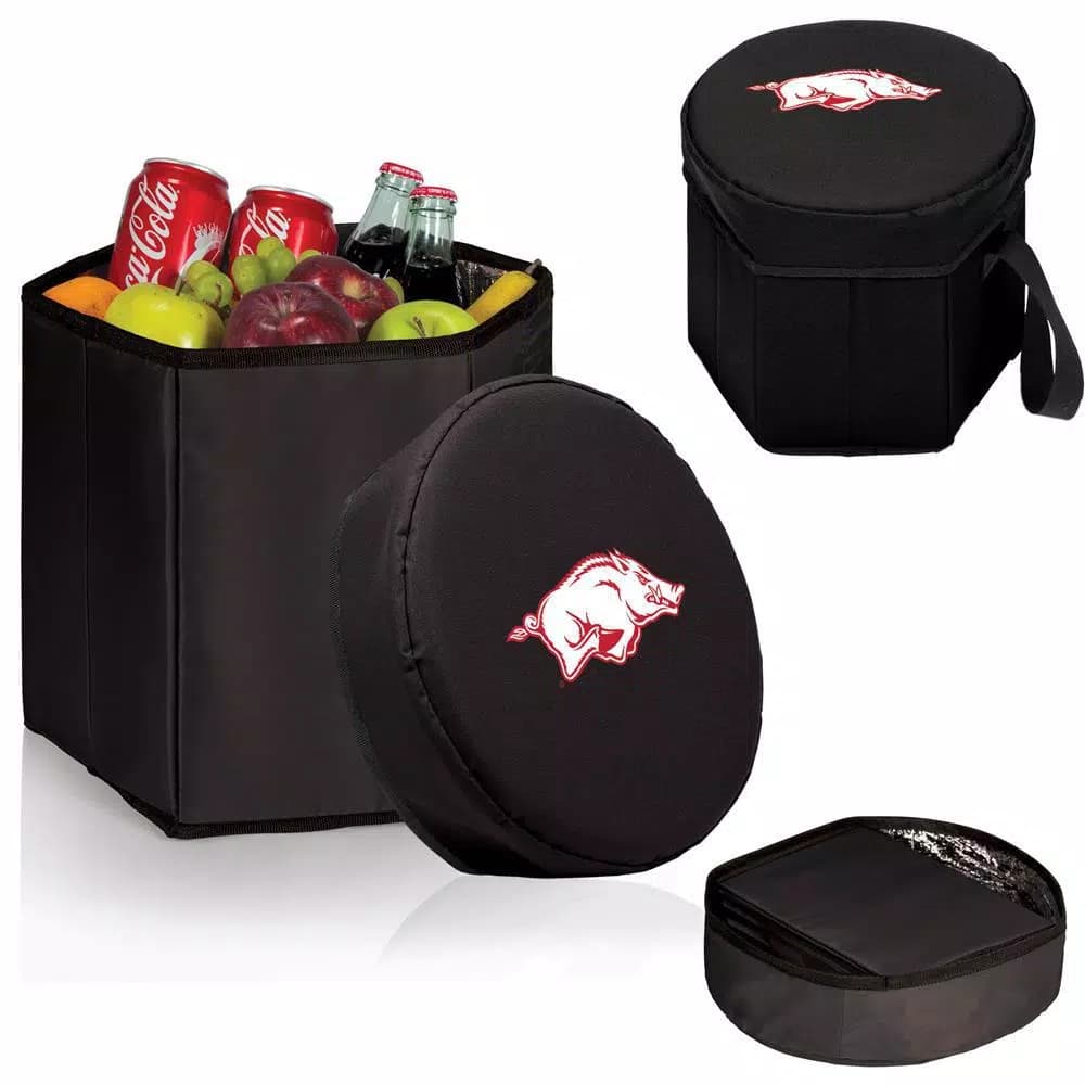 Picnic Time Arkansas Razorbacks 12 Qt. Bongo Collapsible Soft-Side Cooler - Black
