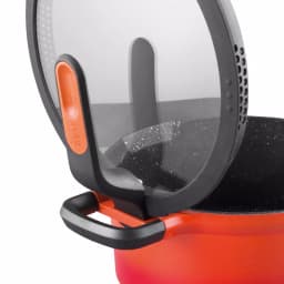 BergHOFF GEM Stay Cool 3 qt. Cast Aluminum Nonstick Casserole Dish with Glass Lid, Orange thumbnail 5