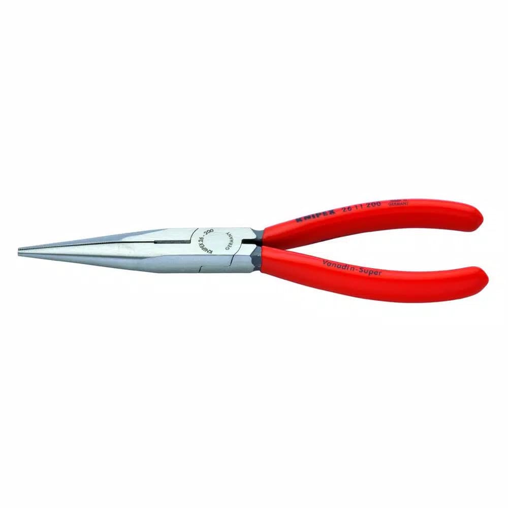 Knipex 8 in. Long Nose Side Cutting Pliers, Forged Vanadium Steel, 61 HRC Cutting Edge