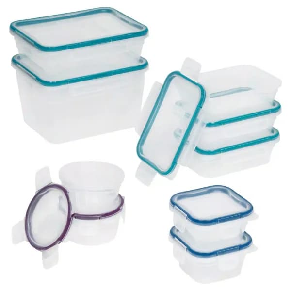 Snapware 18-Piece Plastic Food Storage Container Set with Write + Erase Lids