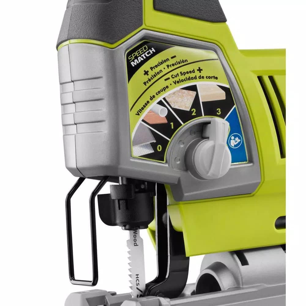 RYOBI 4.8 Amp Corded Variable Speed Orbital Jig Saw with LED Light