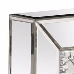 Unbranded Mirrored Table Clock with Beaded Glass Border and Roman Numerals thumbnail 3