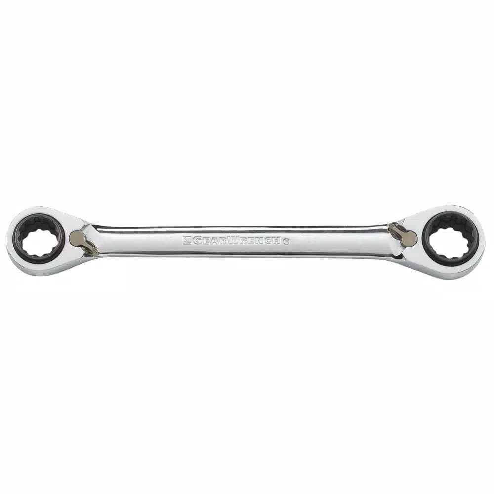 GearWrench Metric QuadBox Ratcheting Wrench, 4-in-1 Multi-Size Design