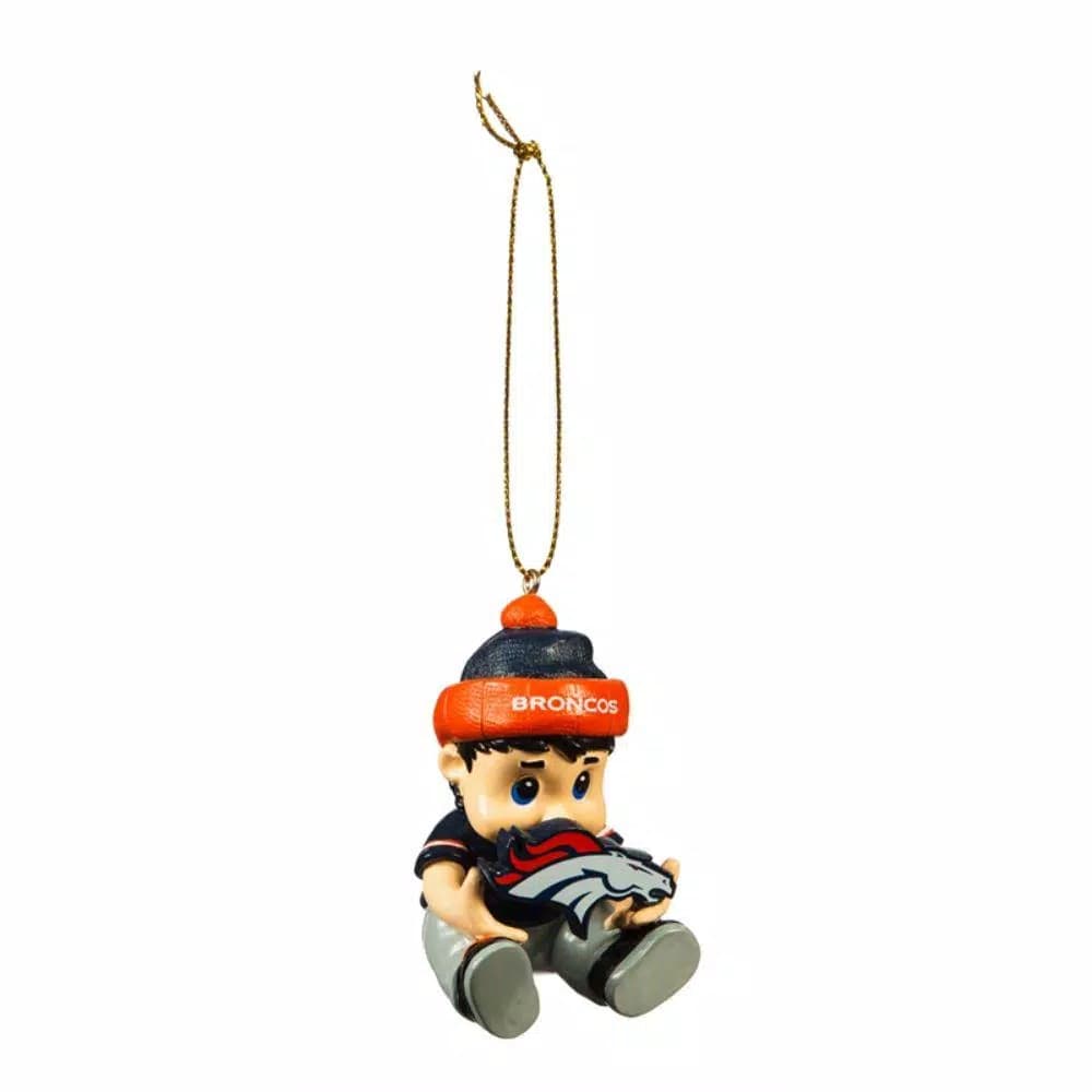 Team Sports America Denver Broncos NFL New Lil Fan Christmas Ornament