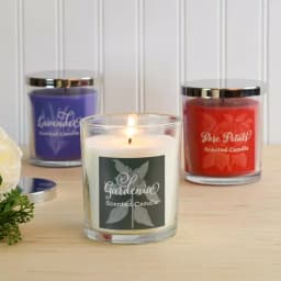 LUMABASE Floral Collection Scented Candles Set of 3 - Gardenia, Rose Petals, and Lavender - 10 oz Glass Jars thumbnail 5