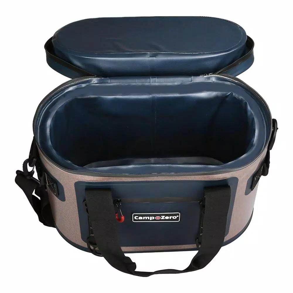 Camp-Zero 13.9 Qt. 20-Can Soft Cooler - Beige and Blue