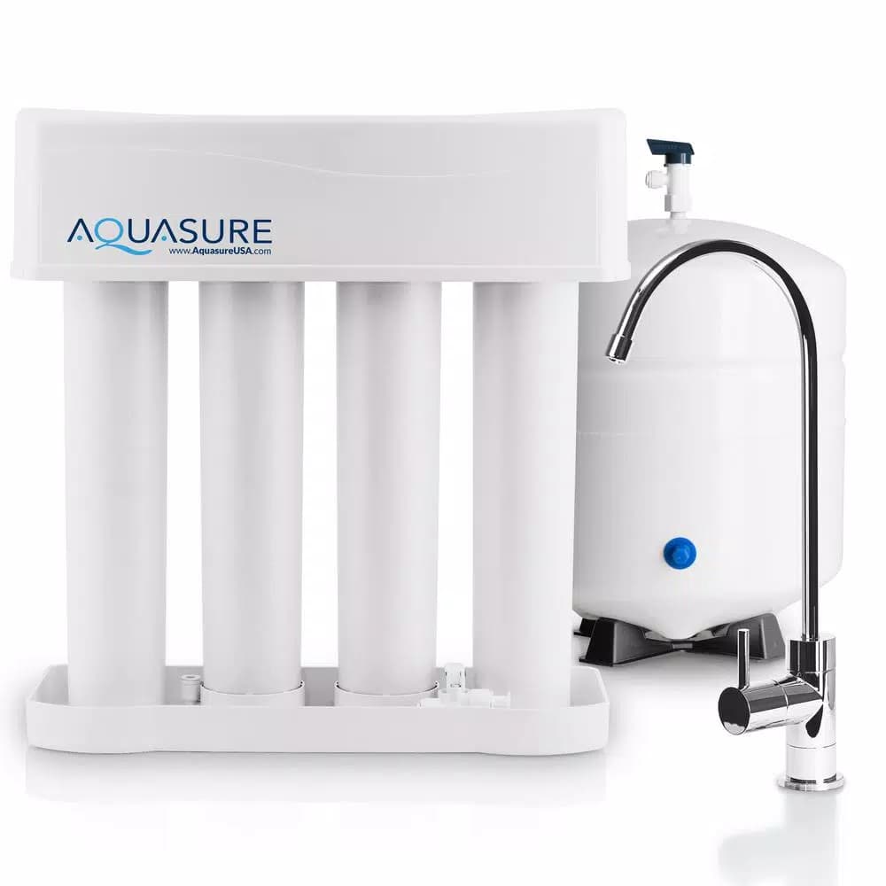 Aquasure Premier Series Alkaline Remineralizing Reverse Osmosis Water Filtration System with Chrome Faucet