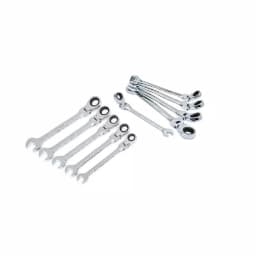 Husky 10-Piece Flex-Head Ratcheting Wrench Set, SAE and Metric thumbnail 1