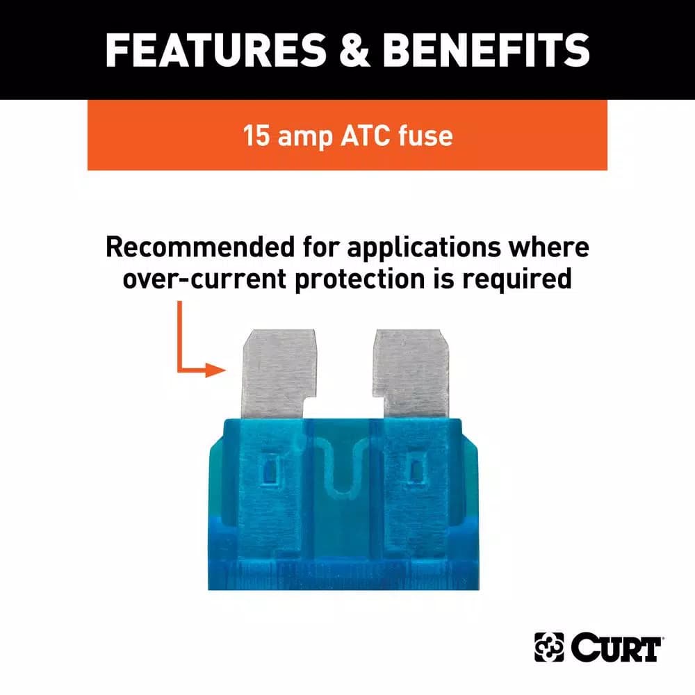 CURT 15-Amp ATC Universal Fuses, 100-Pack