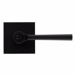 Kwikset Lisbon Square Matte Black Keyed Entry Door Lever with SmartKey Security thumbnail 6