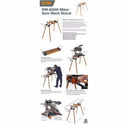 BORA PORTAMATE Folding Portable Miter Saw Stand with Material Supports thumbnail 12