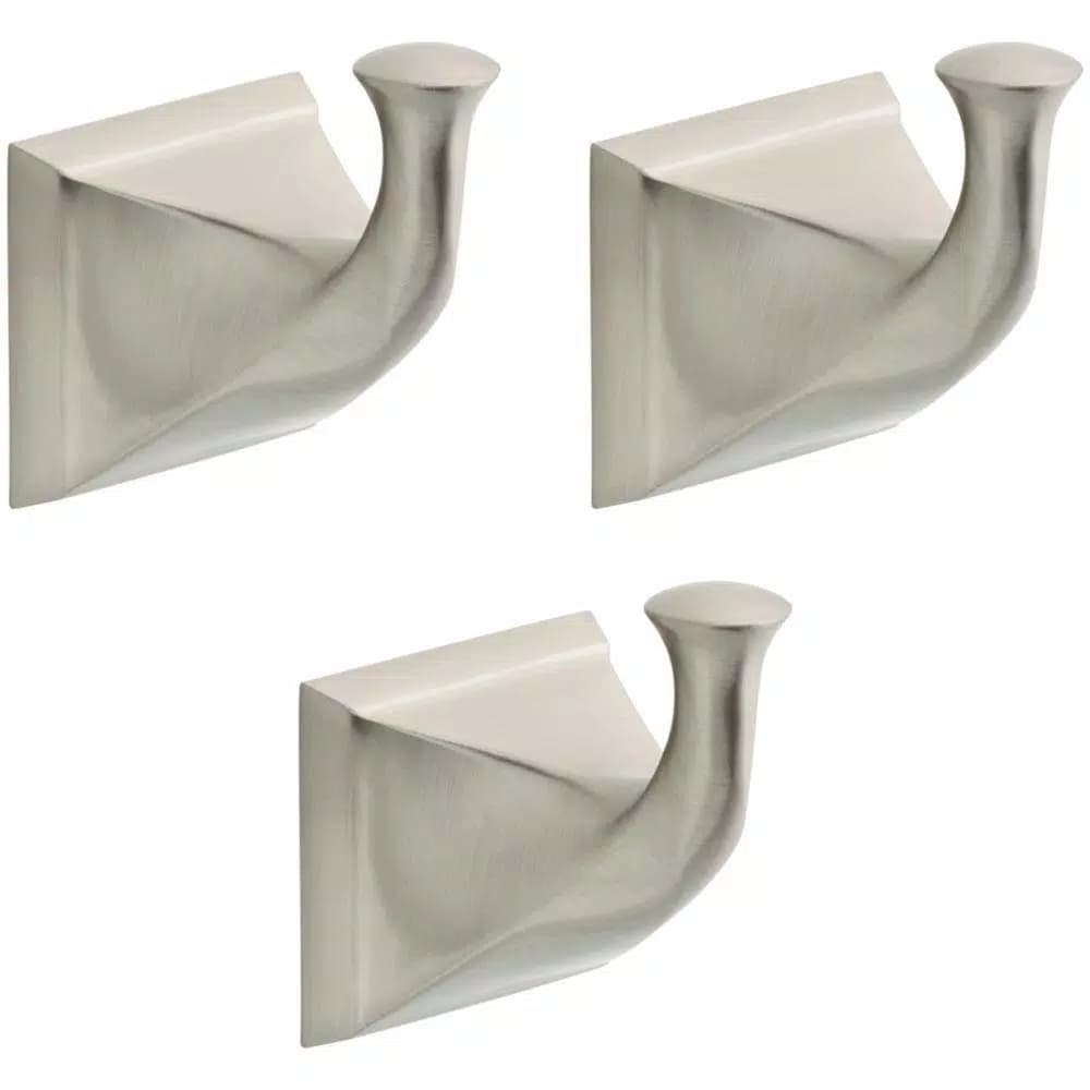 Delta Everly 3-Piece Towel Hook Set, SpotShield Brushed Nickel
