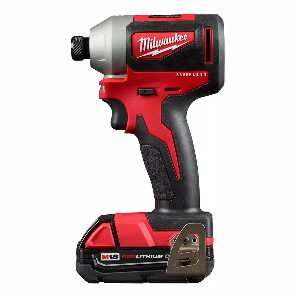 Milwaukee M18 18V Brushless 3-Tool Combo Kit with 2 Batteries and Charger