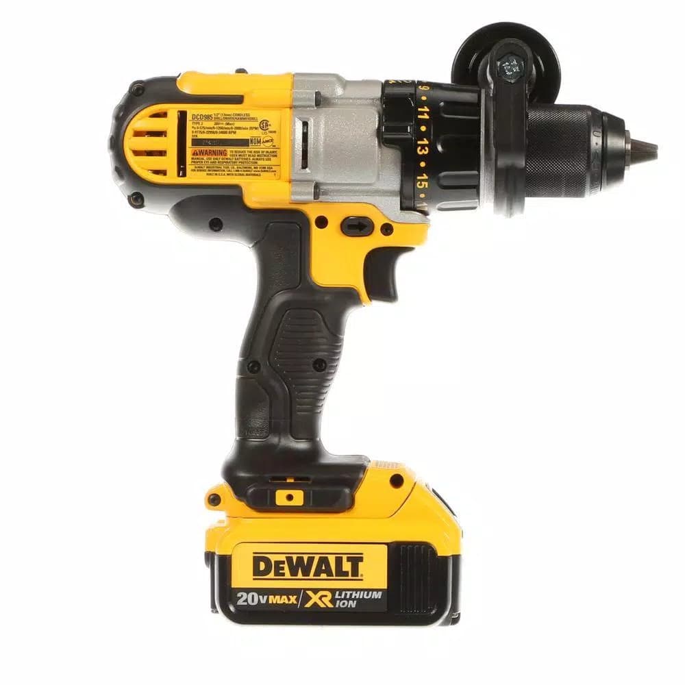DEWALT 20V MAX Cordless 1/2 in. Hammer Drill Kit with (2) 4 Ah Batteries, Charger & Case