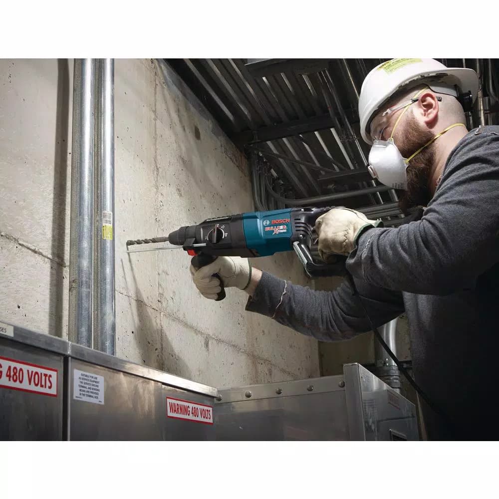 Bosch Bulldog Xtreme 8 Amp SDS-Plus Corded Rotary Hammer Drill & 4.5 in. Angle Grinder Combo Kit