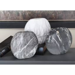 LITTON LANE 8 in. Gray Ceramic Decorative Marbled Vases, Set of 3 thumbnail 6