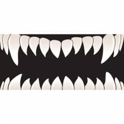 My Door Decor 7 ft. x 16 ft. Scary Teeth Halloween Garage Door Banner Mural thumbnail 1