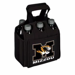Picnic Time University of Missouri Tigers 6-Bottle Insulated Neoprene Beverage Carrier - Black thumbnail 1