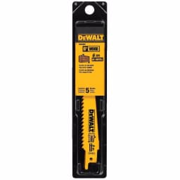 DEWALT 6 in. 6 TPI Bi-Metal Taper Back Reciprocating Saw Blade, 5-Pack thumbnail 3