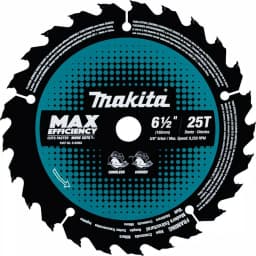 Makita 6-1/2 in. 25T Carbide-Tipped Ultra-Thin Kerf Circular Saw Blade for Cordless Saws thumbnail 1