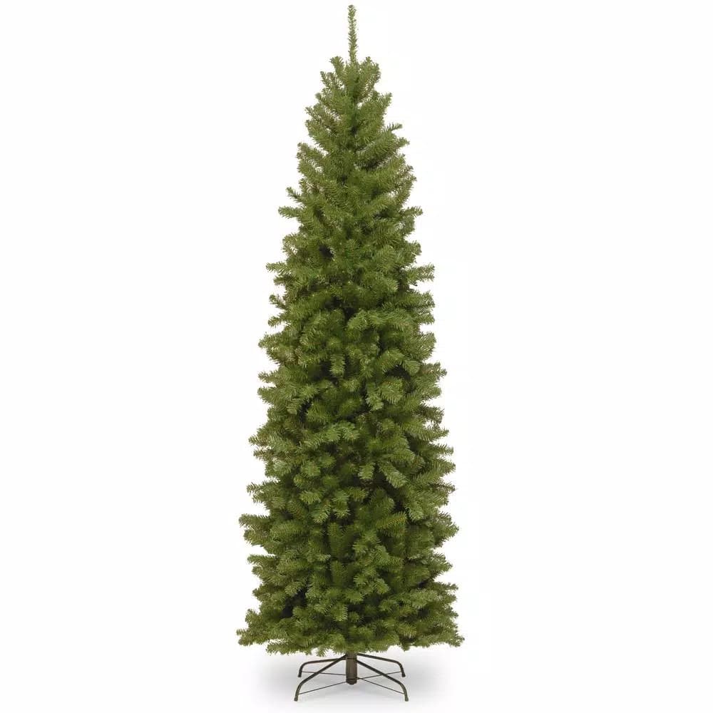 National Tree Company North Valley 9 ft. Spruce Pencil Slim Artificial Christmas Tree, Unlit, Green