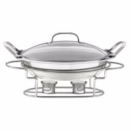 Cuisinart 11 in. Stainless Steel Round Buffet Server, 2.5 Qt Chafing Dish thumbnail 1