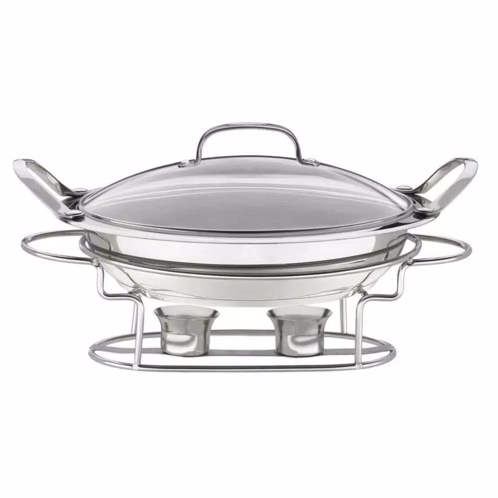 Cuisinart 11 in. Stainless Steel Round Buffet Server, 2.5 Qt Chafing Dish
