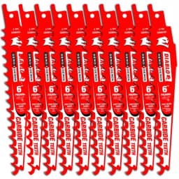 Diablo Demo Demon 6 in. Carbide Pruning and Clean Wood Reciprocating Saw Blades, 10-Pack thumbnail 1