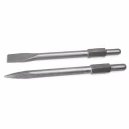 Stark 16 in. Flat and Point Chisel Set with 1-1/8 in. Hex Shank for Demolition Jack Hammers, 2-Piece thumbnail 2