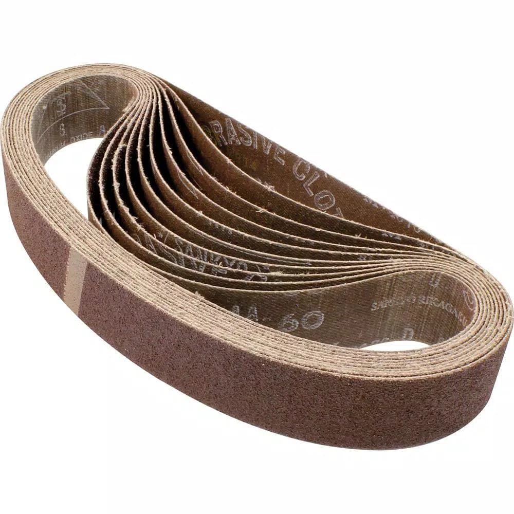 Makita 60-Grit Abrasive Belts, 1-1/8 in. x 21 in. (10-Pack)