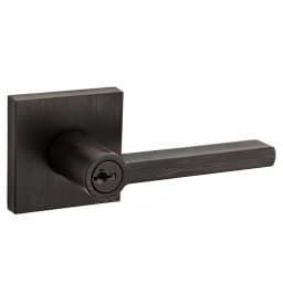 Kwikset Halifax Square Entry Door Lever, Venetian Bronze, SmartKey Security thumbnail 1