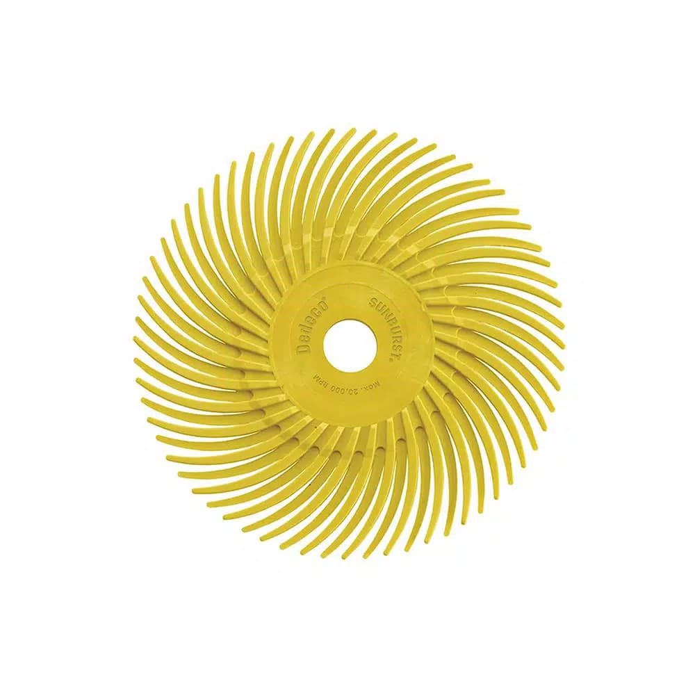 Dedeco Sunburst 3 in. Radial Discs 80-Grit Coarse Thermoplastic Cleaning and Polishing Tool (12-Pack)
