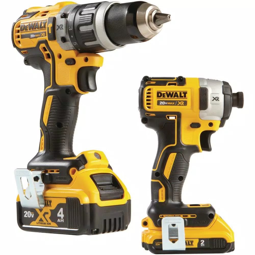 DEWALT 20V MAX XR Brushless Hammer Drill and Impact Driver Combo Kit with (2) Batteries & Charger