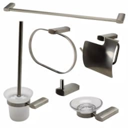 Alfi Brand 6-Piece Brushed Nickel Bath Hardware Set thumbnail 1
