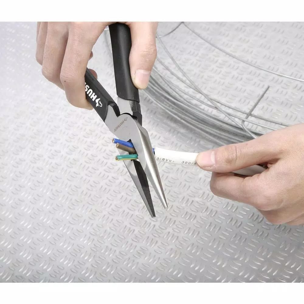 Husky 5-Piece Pliers and Wrench Set, Includes Diagonal, Long Nose, Slip Joint, Groove Joint, and Adjustable Wrench