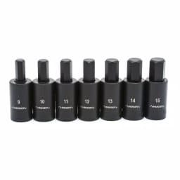 Husky 1/2 in. Drive Metric Hex Bit Impact Socket Set, 7-Piece thumbnail 2