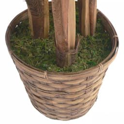 Vintage Home 5 ft. Realistic Silk Palm Tree with Wicker Basket Planter thumbnail 3