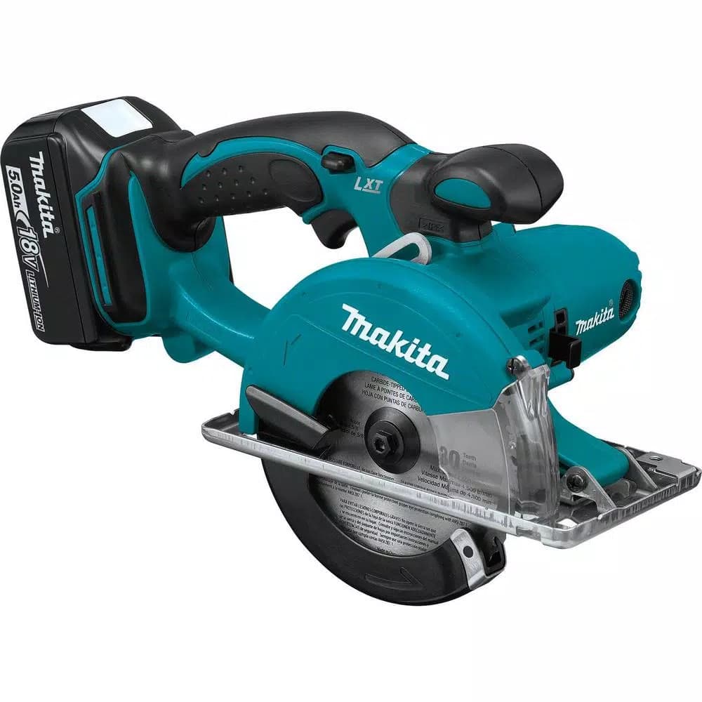 Makita 18V LXT Cordless 5-3/8 in. Metal Cutting Circular Saw Kit with 2 5.0Ah Batteries and Charger