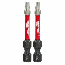 Milwaukee SHOCKWAVE T20 Torx 2 in. High Speed Steel Impact Power Bits (2-Piece) thumbnail 1